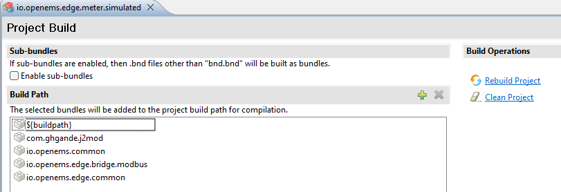 Bndtools Build configuration