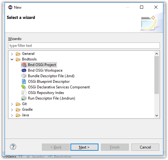 Creating a Bnd OSGi Project in Eclipse IDE