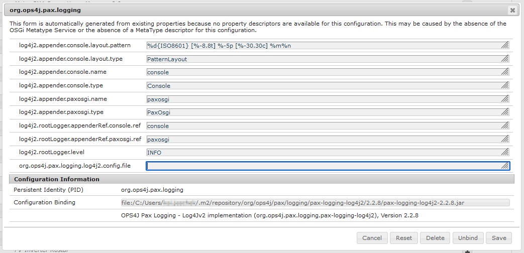 Logging Settings